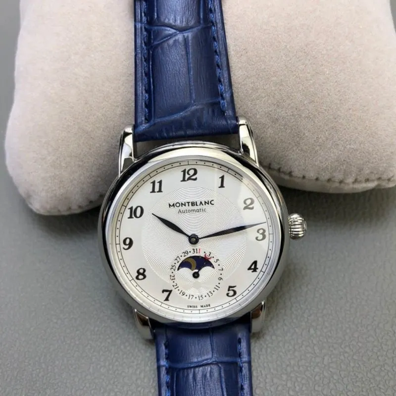 Montblanc watch star bright star shine moon phase dial movement figure