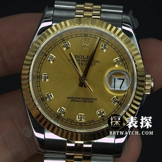 RolexDatejusttop-tier watch gold disc steel bracelet model pictures and prices overall live photos