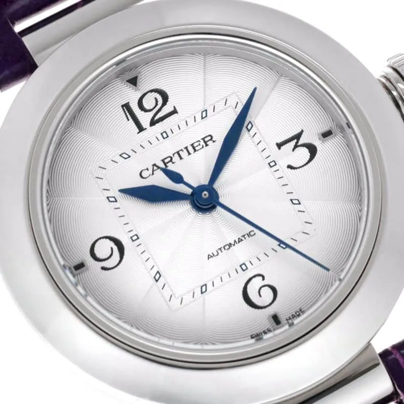 Cartiertop-tierhigh-quality watch Pasha series ladies fully automatic movement watch white face detail shots