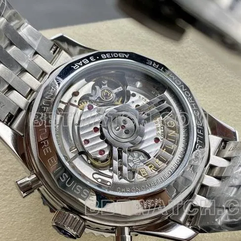 watch BreitlingBLS factory aviation chronograph copper plate steel bracelet model side live photo