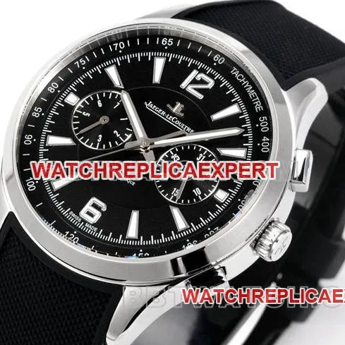 watch Beichen Jaeger-LeCoultreblack dial mechanical black rubber model side live photo