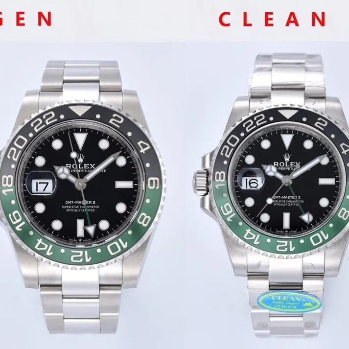 Rolex ceiling watch, GMT-Master type II watch, front comparison picture