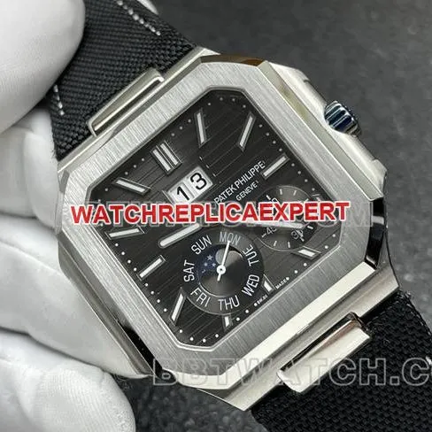 collectible watch P1 factory Patek PhilippeCUBITUSblack dial5822P-001side live photo