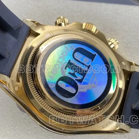 Watch: Daytona from UFO Factory—Rolex Gold Case with Meteorite Dial, 4131 Mechanical Movement—Actual Photos of the Back