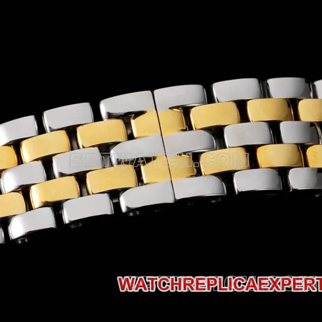 watch cheetah BBa factory Cartierwhite dial yellow goldsteel braceletquartzfront live photo