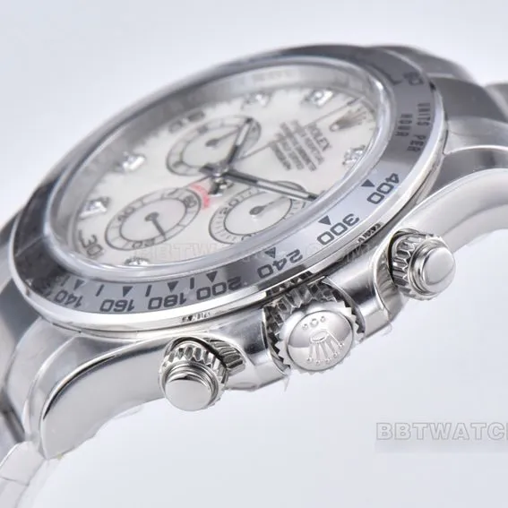 Factory C Rolex Daytona1:1super mother-of-pearl plate steel bracelet model m116509-0064front live photo