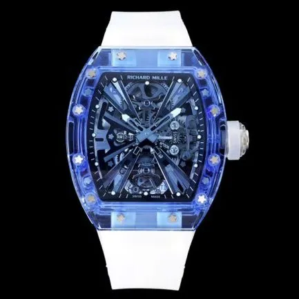 top-tier Richard Mille legendary RM12-01 tourbillonsapphire crystal transparent version of the extraordinary sports quality movement picture