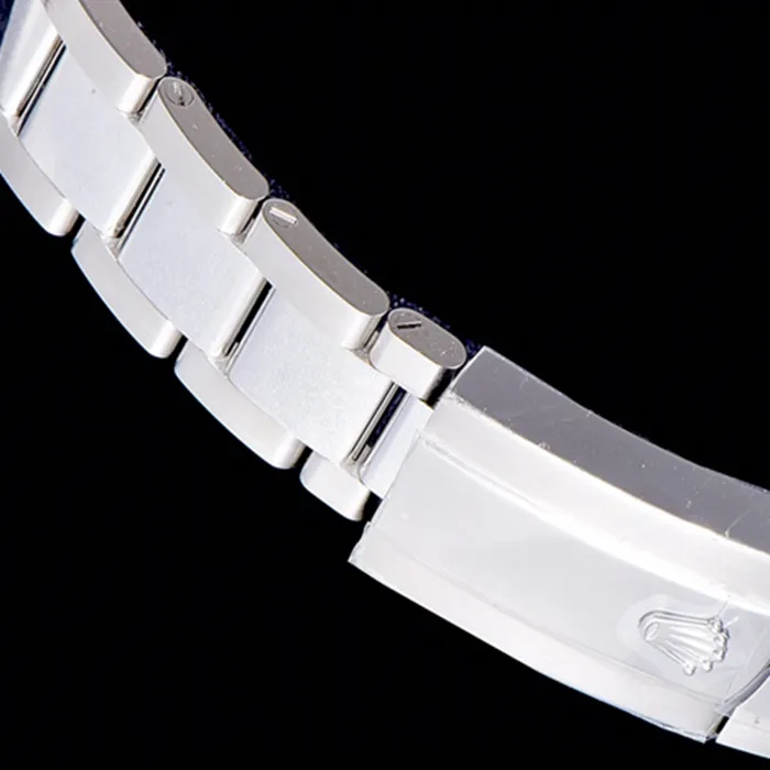 top-tier watch Rolex men's blue dialsteel bracelet watch back cover picture