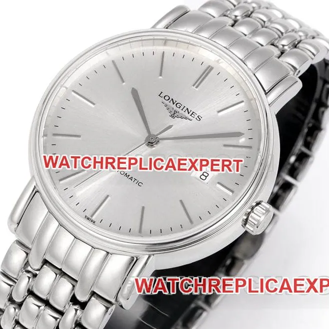 Longines watch XC factory elegant 40mmsilver dialL888mechanical movementsteel bracelet model side live photo