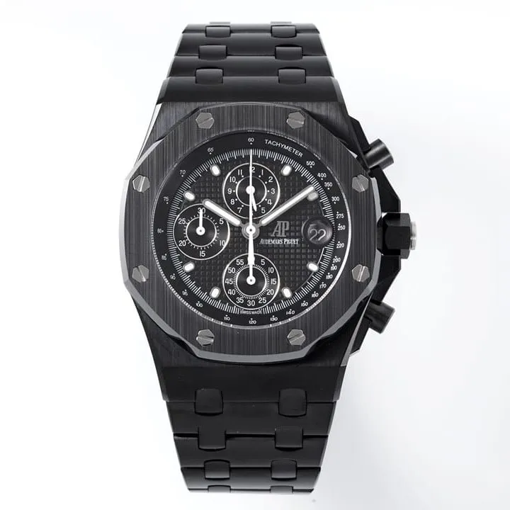 APF factory Audemars Piguet men's Royal Oak offshore type watch black dialceramic model 26238CE.OO.1300CE.01side live photo