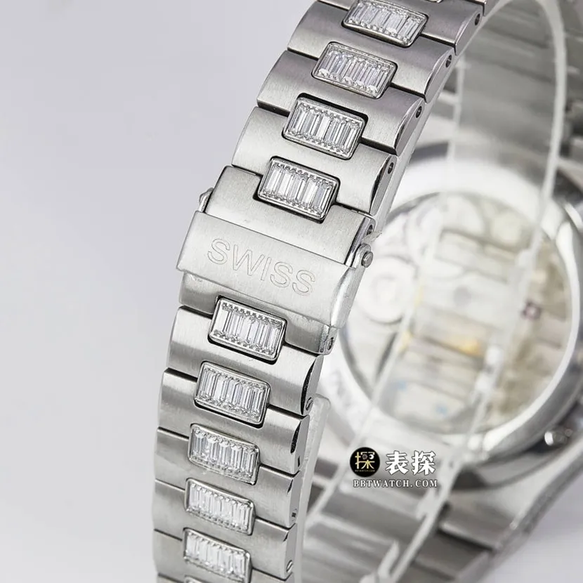 MTF Laurel Girard-Perregaux watch silver white dial diamond steel bracelet model clasplive photos