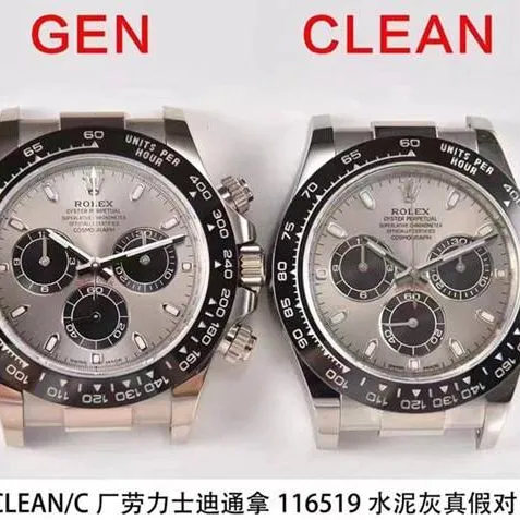 C factory Gray Daytona Real vs. Fake Comparison Review - Rolex Top Watch Detail Comparison Chart