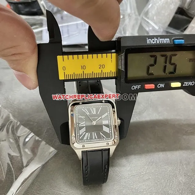 F1 factory Cartier Santos top-tier replicablack dial trumpet clasplive photos