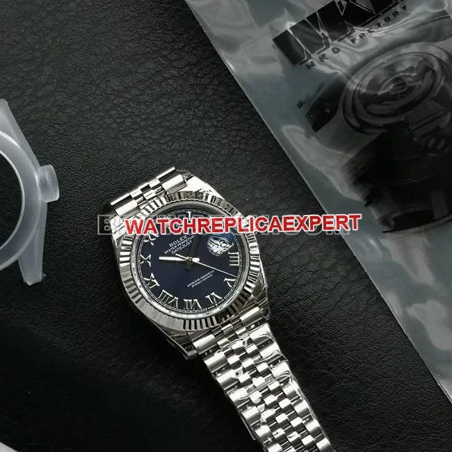Watch WKD Factory Datejust Rolex 41mm Blue Dial 126331 Side Real Shot Photo