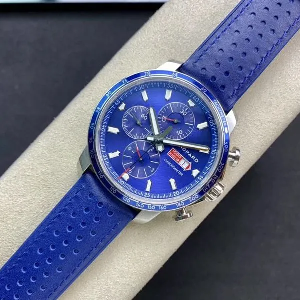 Chopard Top collectible watches Mille Miglia Series Blue Dial Sport Men's Mechanical Watch Leather Strap Photo