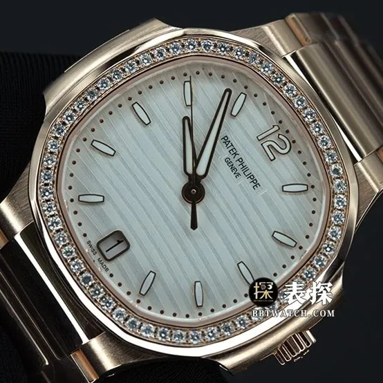 3K FactoryPatek Philippe Sporty Elegant 7118top-tier 1:1super watch women's Nautiluswhite dialsteel bracelet model pictures and prices overall live photos
