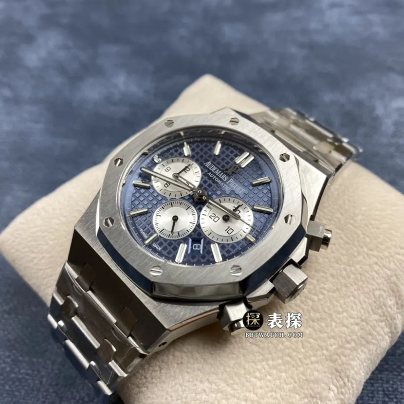 OM FactoryAudemars PiguetRoyal Oak1:1top-tier watch men's blue panda dial chronographsteel bracelet model pictures and prices braceletlive photos
