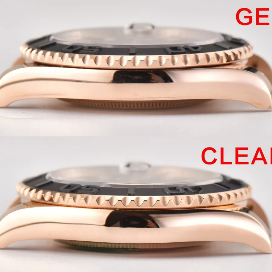 C factory yacht master type rose gold genuine and fake comparison evaluation Rolextop-tier table bezel comparison chart