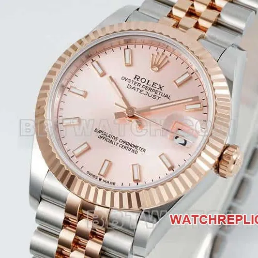 ARF FactoryRolex log top-tier 1:1high-quality replicarose gold plate 31mm gold five-grid chain link 278271front live photo