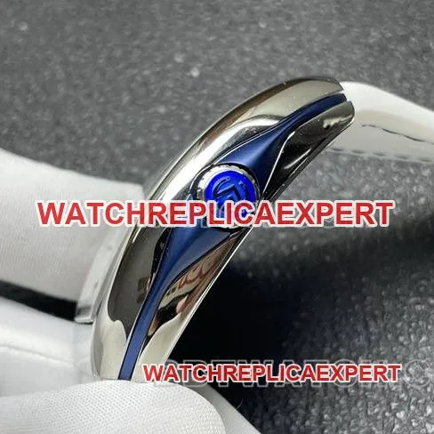1:1replica watch V45 Franck Muller ABF factory white dial white leather braceletside live photo