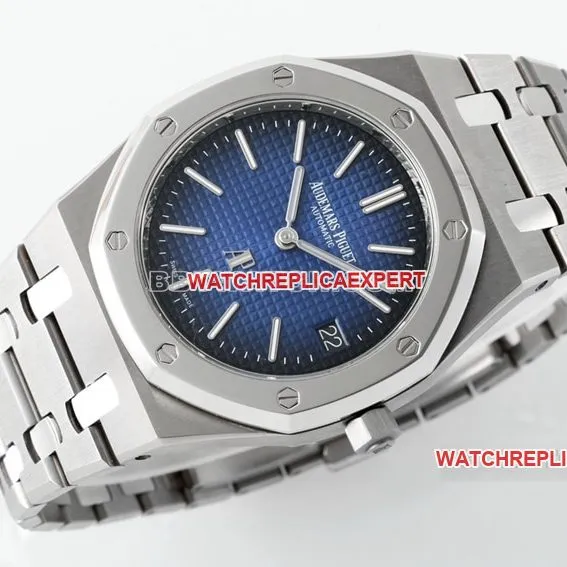 ZFAudemars PiguetRoyal Oak1:1top-tier replica2024 new smoked blue dial15202caseback live photo