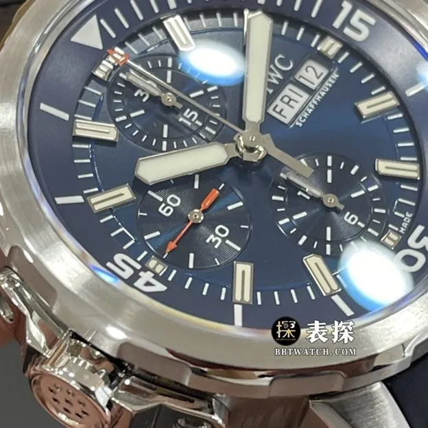 V6 factory IWC watch marine timepiece watch men's blue panda dial rubber model pictures and prices clasplive photos
