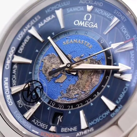 watch vs. Omega's new Seamaster series 220.12.43.22.03.001 front view