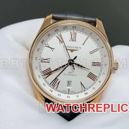 TW factory Longines watchmaking traditional top-tier 1:1high-quality replicasilver dialrose goldL2.844.8.71.2front live photo