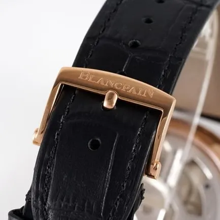 JBF FactoryBlancpain super a watch men's black dial black belt V3 version mechanical leather strap watch classic full series tourbillon side view