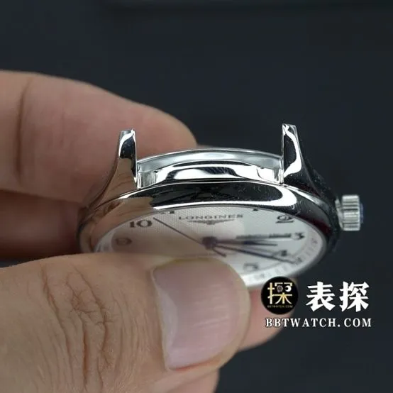 KL factory Longines famous craftsman top-tier high-quality watch picture and price white dial blue needle steel bracelet model front live photo
