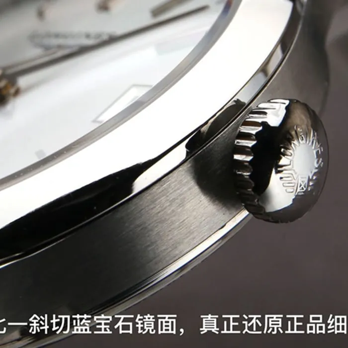 top-tier watch Longines men's black dial pioneer series steel bracelet watch front view