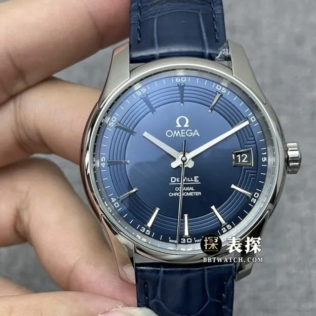 VS FactoryOmega De Ville top-tier watch men's blue dialleather strap model pictures and prices side live photo
