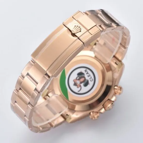 C factory DaytonaRolex1:1replica watch rose gold plate steel bracelet model m116505-0017braceletlive photos