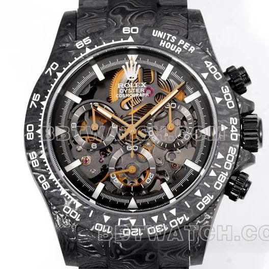 1:1replica watch TWF factory RolexDaytona carbon fiber modified custom yellow side live photo