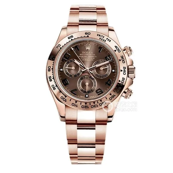 C Factory Rolex Daytonatop-tier replicarose gold chocolate plate steel bracelet model m116505-0011side live photo