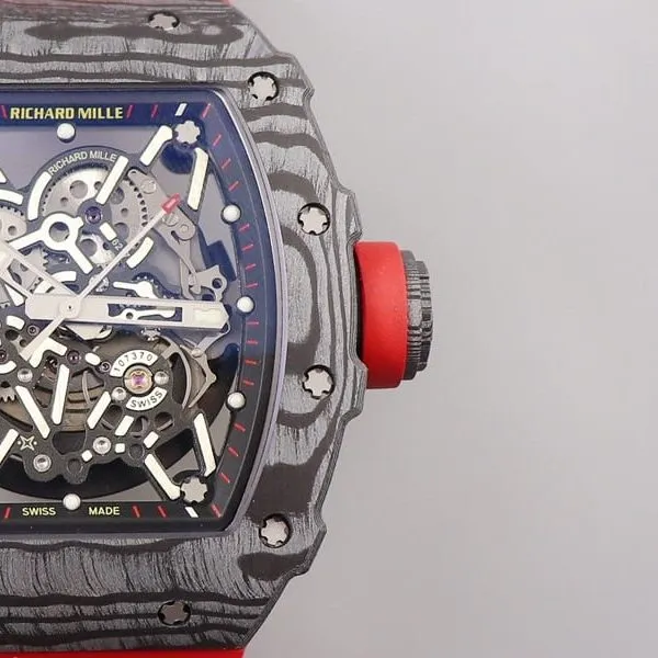 Richard MillereplicaRM035-2 carbon fiber lightweight high quality watch side view