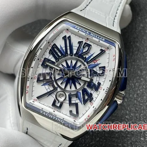 collectible watch V45 Franck Muller ABF factory blue dial orange leather braceletfront live photo