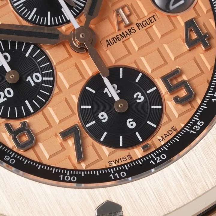 APF offshore Audemars Piguet1:1replica watch rose gold plate steel bracelet model 26470OR.OO.1000OR.01movement picture