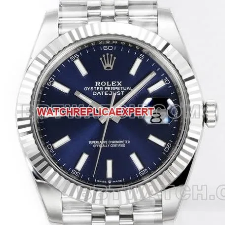 watch log JF factory Rolex deep blue dial3235 mechanical 41mm caseback live photo