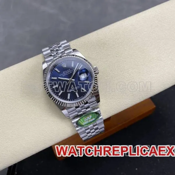 Rolex watch ARF FactoryDatejustblue dial36mmsteel bracelet model side