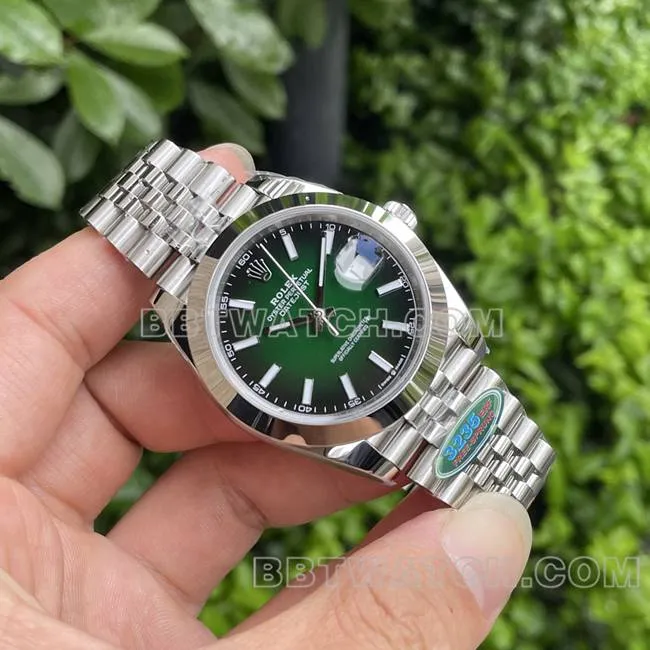 collectible watch ERF factory Rolex log green dial3235 mechanical 41mmbraceletlive photos