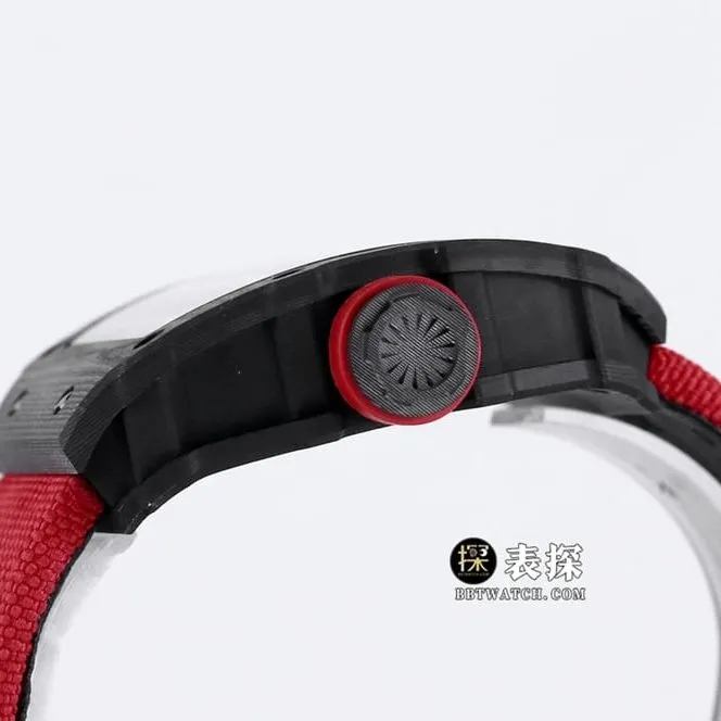 BBR RM 35-01Richard Mille1:1replica watch men's black dial red Velcro bracelet side live photo
