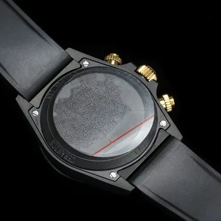 TW factory top-tier replicaRolex men's watch gold plate rubber strap mechanical clasp picture