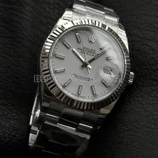 WKD Factory Watch Logograph Rolex 41mm White Dial 126331 Front Real Product Photos
