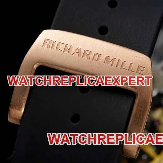Richard Mille men's smiley tourbillon black shell black rubber RM 88side live photo