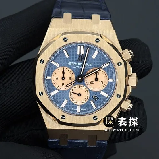 BF factory Audemars PiguetRoyal Oak26331OR1:1super watch men's blue dialleather strap picture and price side live photo