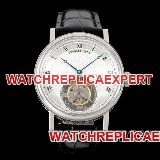 Breguet watch RMS factory classic white disk tourbillon mechanical belt model strap real picture