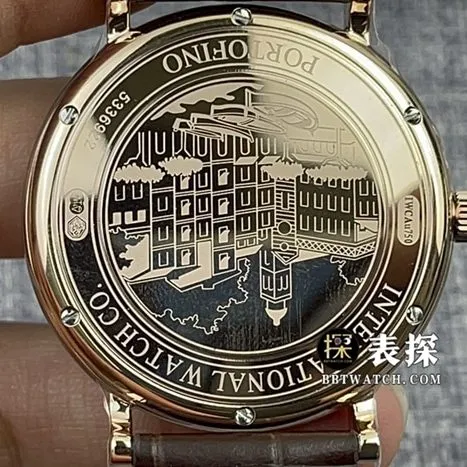 V7 factory IWC Portofino watch men's silver white dialleather strap model pictures and prices side live photo