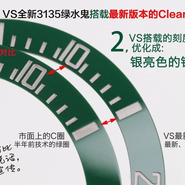 vs factory Rolextop-tier watch Black Submariner40mm3135movement real and fake comparison evaluation_difference from genuine_how is the quality