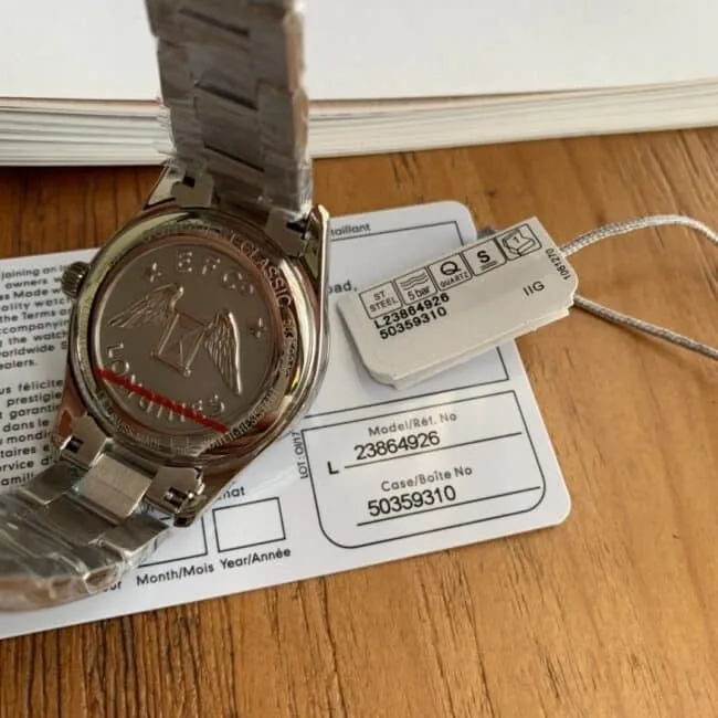 Longines Compaq series 8mm ultra-thin design three-color ready-made ladies quartz watch front view